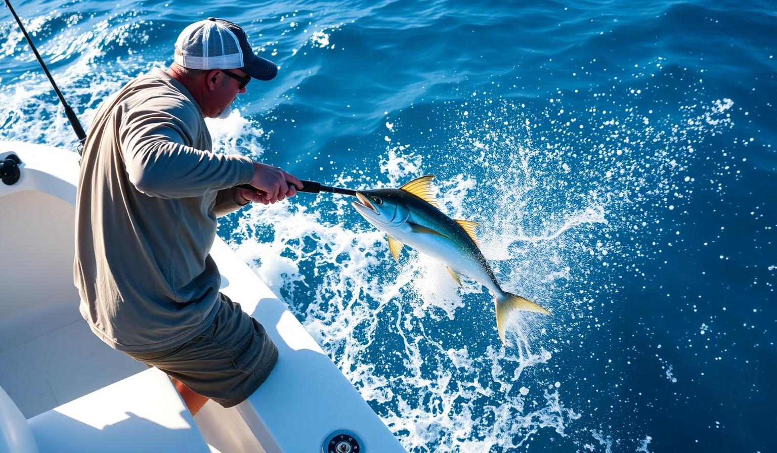 Deep sea fishing action in Puerto Vallarta